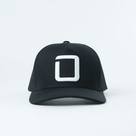 O LOGO CAP BLACK WHITE O